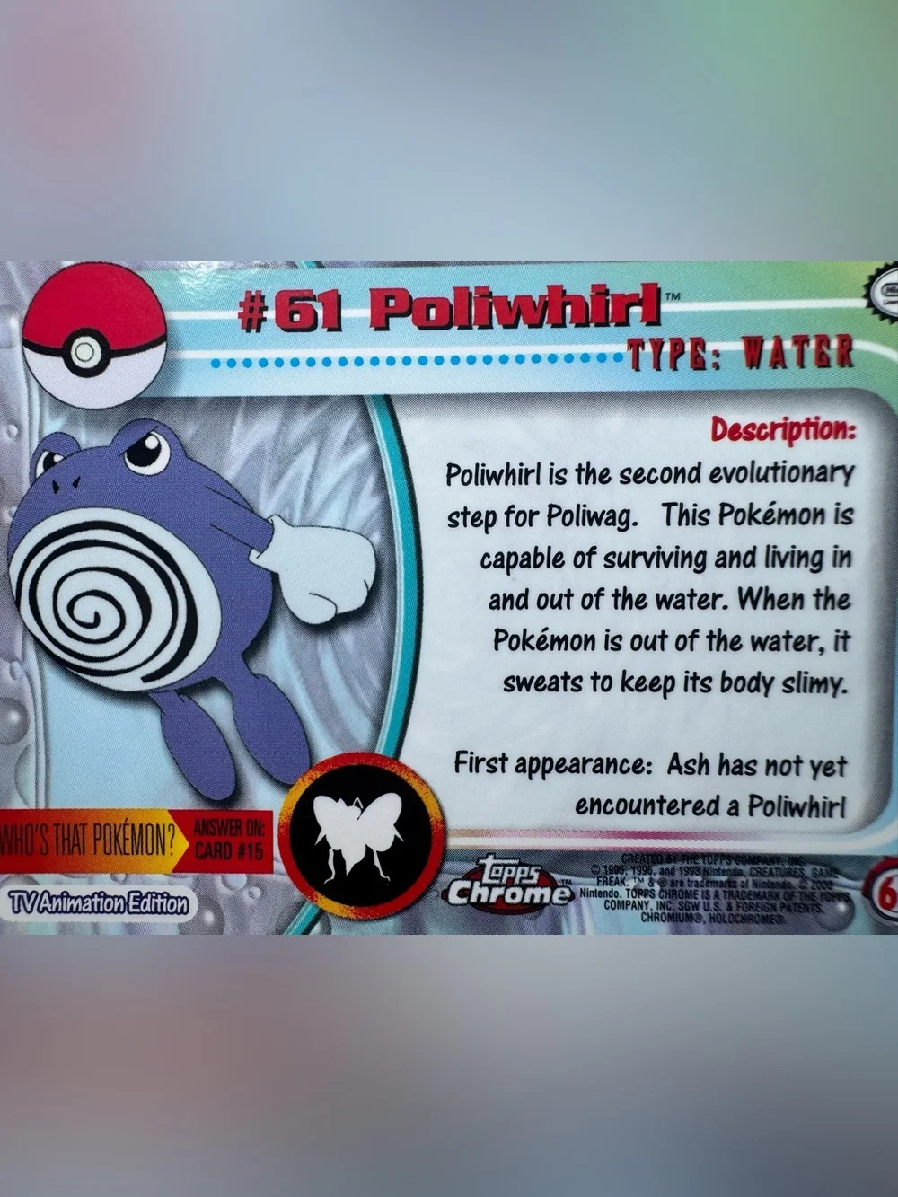 Poliwhirl #61/Pokemon 2000 Topps Chrome